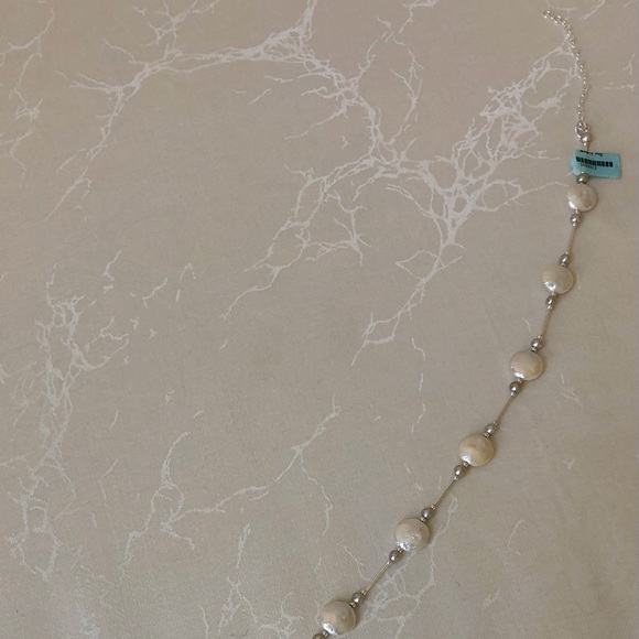 STERLING+ 100% WHITE FRESH WATER PEARL NECKLACE - Picture 5 of 7